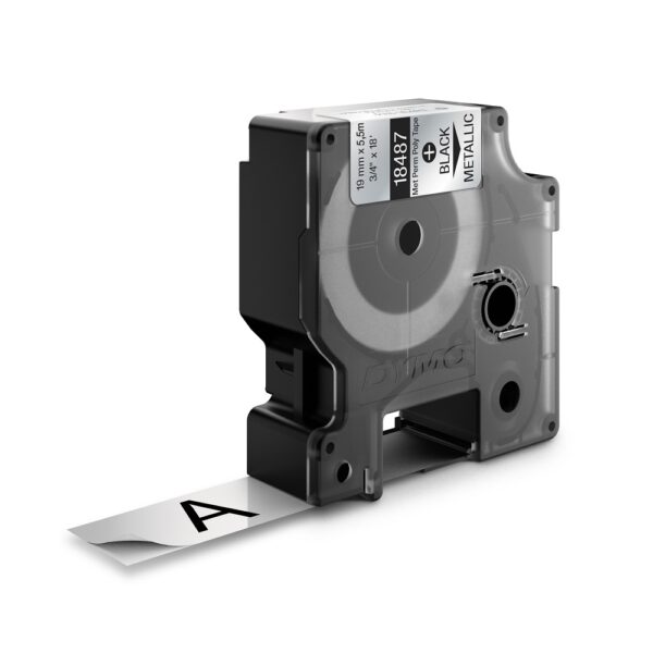 DYMO TRAKA INDUSTRIJSKA POLIESTER 19MM CRNA/METALIK